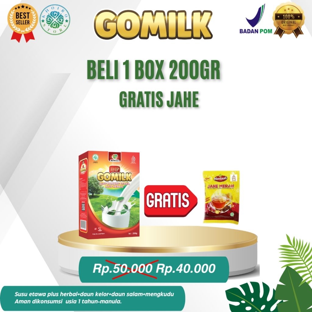 

[ BISA COD + GARANSI ] GOMILK SUSU ETAWA PLUS HERBAL UNTUK ASAM LAMBUNG & GERD