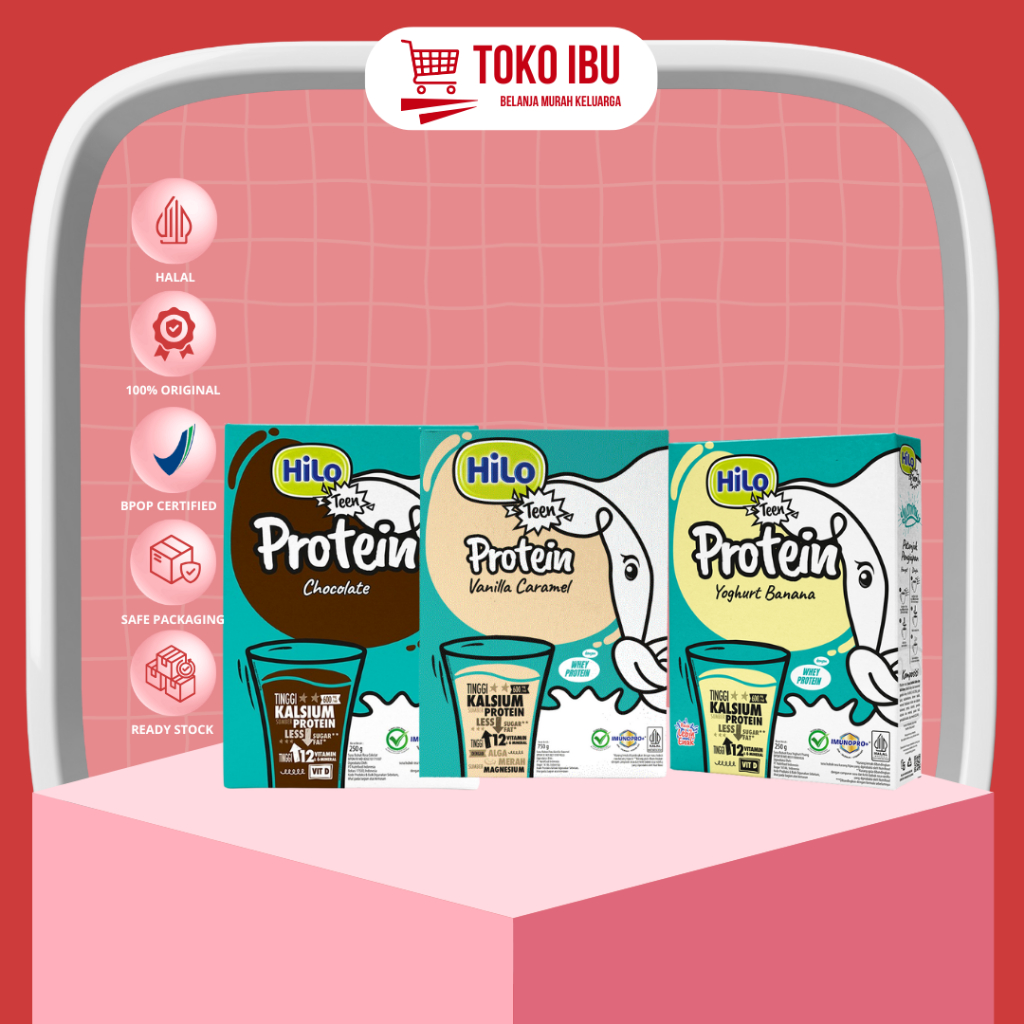 

Hilo Teen 250 gram - Susu Tinggi Kalsium Rendah Lemak Yoghurt Banana| Chocolate| Vanilla Caramell