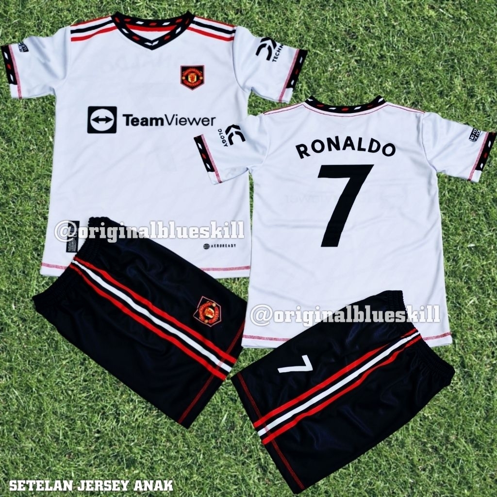 setelan jersey mu terbaru 2022-2033 / setelan baju bola anak / setelan jersey anak / baju anak club 
