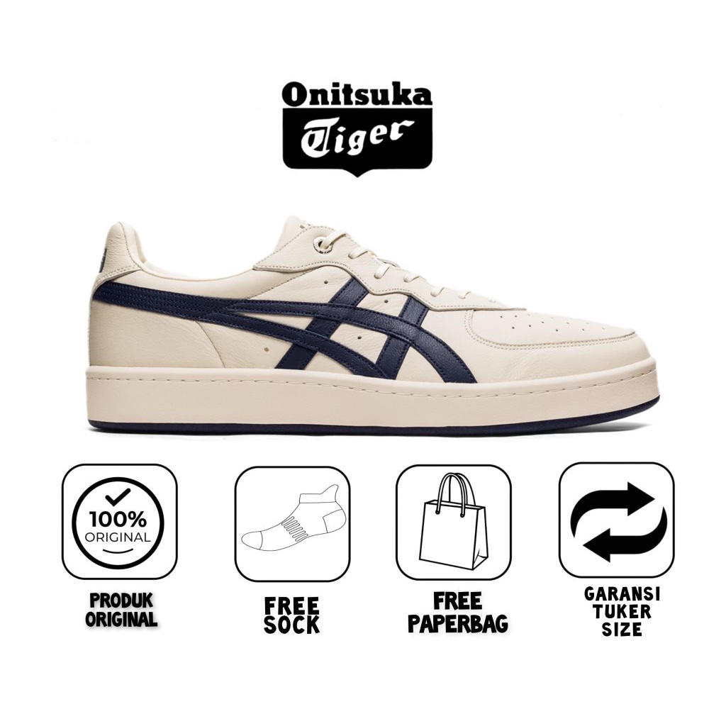Sepatu onitsuka tiger mexico 66 SD GSM Cream Navy original free paperbag