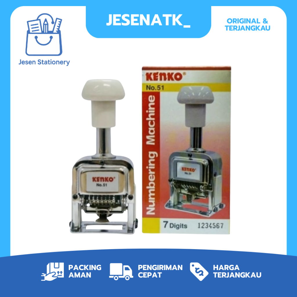 

Kenko Numbering Machine 7 Digit No 51 Nomorator Otomatis