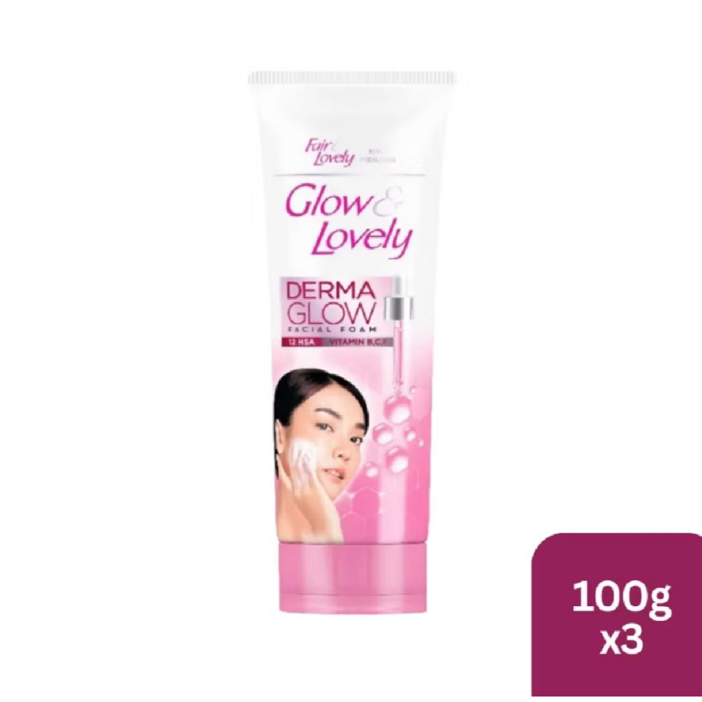 Glow lovely paket isi 3 Glow Lovely facial foam/pembersih/sabun wajah lovely besar 100gram