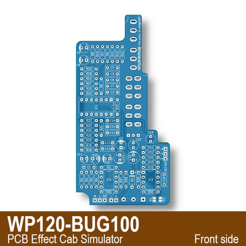 PCB Efek Cabsim | WP120_BUG100 based on Behringer Ultra GI-100 Cabsim section