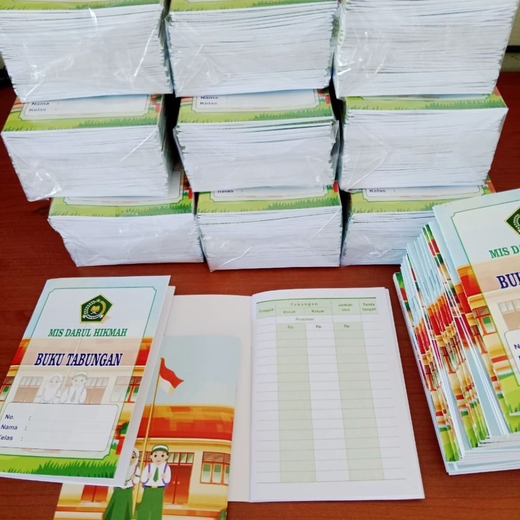 

Buku a6 Cover ivory glosy || Free Custom design bisa untuk tabungan. buku prestasi buku hafalan