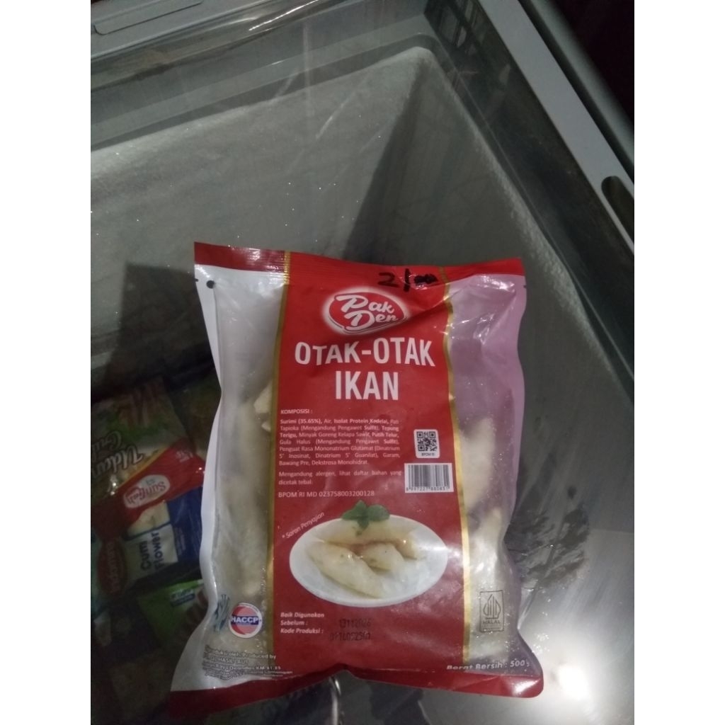 OTAK-OTAK IKAN PAK DEN FROZEN FOOD 500 GRAM