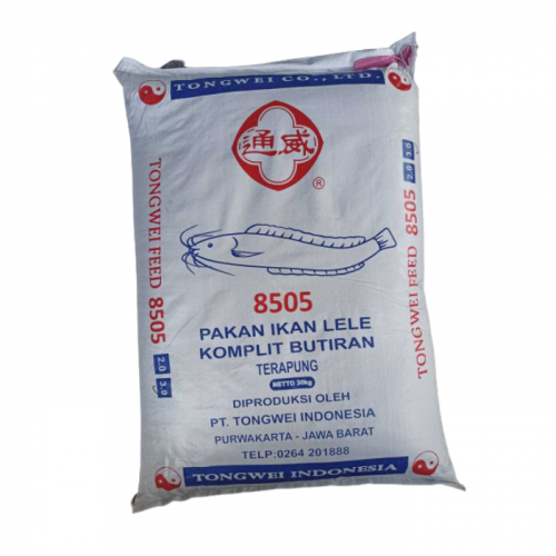 TONGWEI 8505-2 | Repack 10 kg | Pakan Ikan Lele Protein 34% - 36% | 2mm