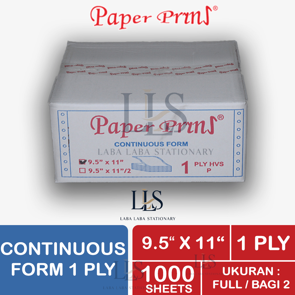 

CONTINUOUS FORM PAPER PRINT 9.5 X 11 1 PLY HVS FULL BAGI 2 FAKTUR SURAT JALAN KERTAS CONTINOUS FORM RANGKAP 1