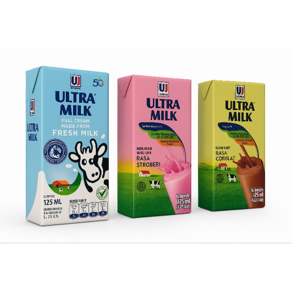 

Susu ultra ukuran 125ml isi 40 Pcs