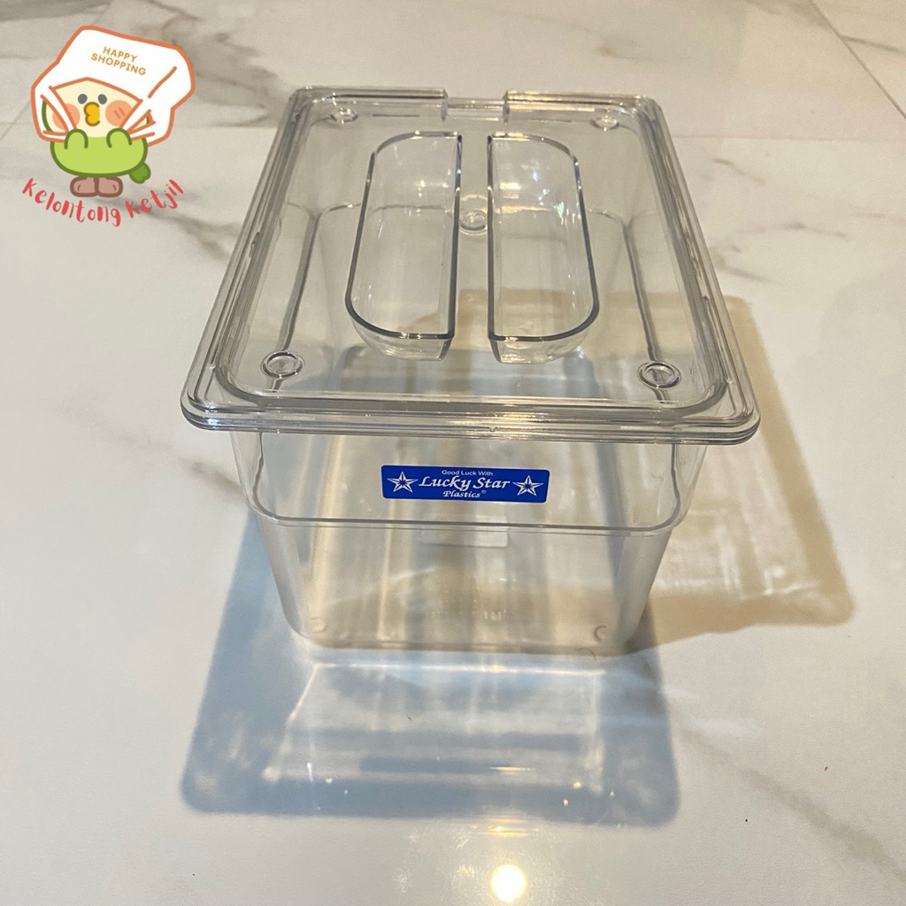 LUCKY STAR - Food Pan Akrilik ALINA 2500ml Wadah Topping , Tempat Prasmanan BPA FREE, wadah es teler