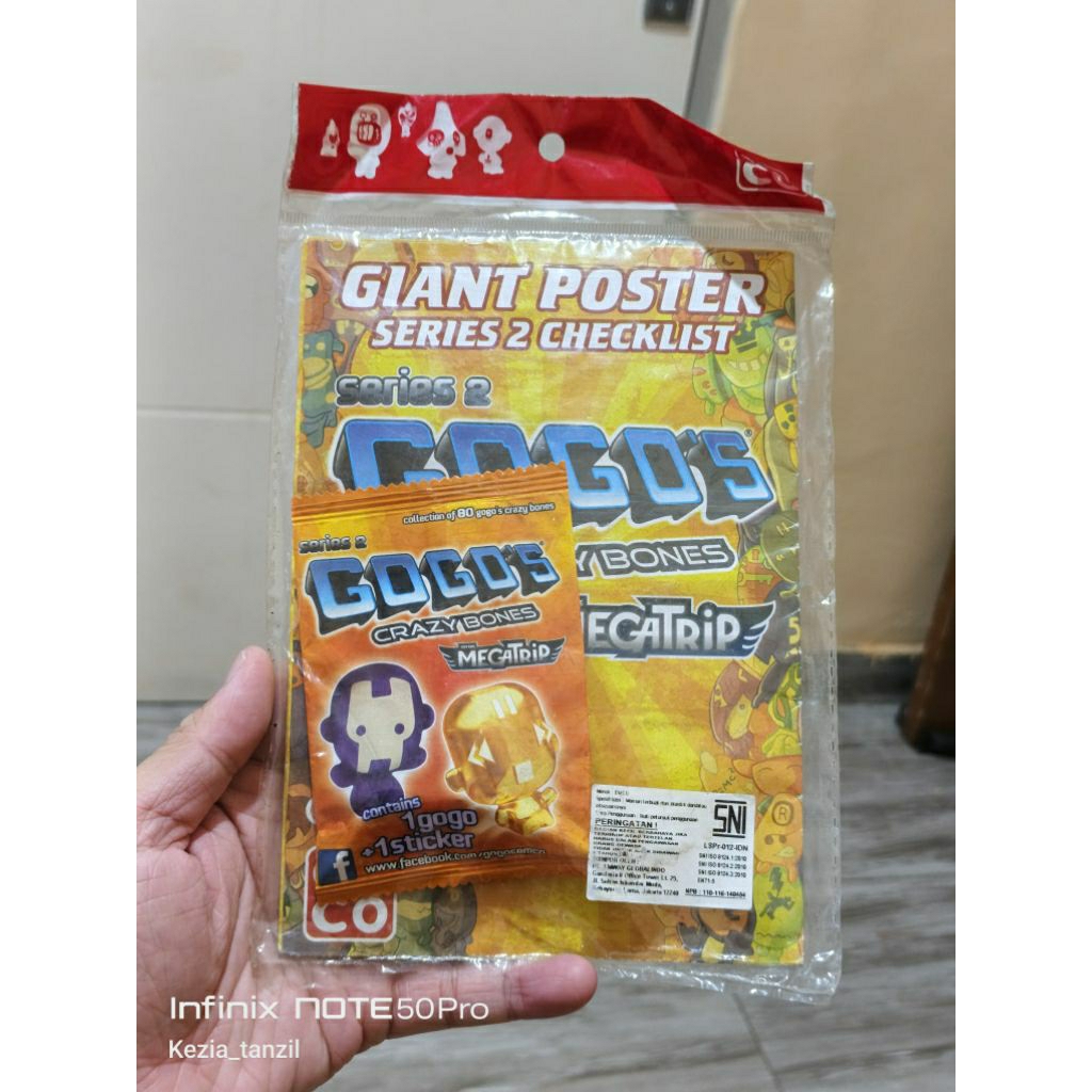 GIANT POSTER SERIES 2 GOGO MEGATRIP ORIGINAL ASLI EMCO EM CO CRAZY BONES CRAZYBONES