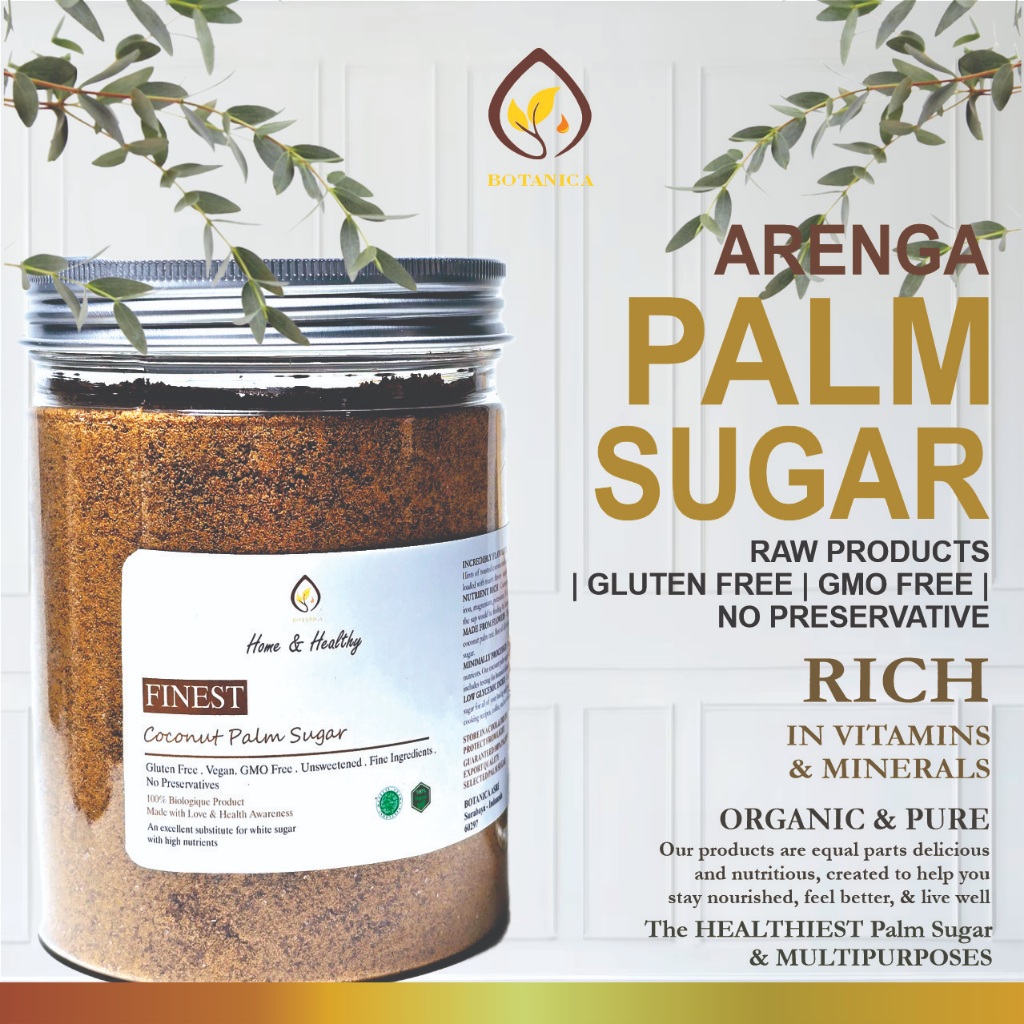 

NUTRIFERA Arenga Palm Sugar/Gula Aren Kualitas Grade A 100 gr - 1 Kg Organik Gula Alami Sehat