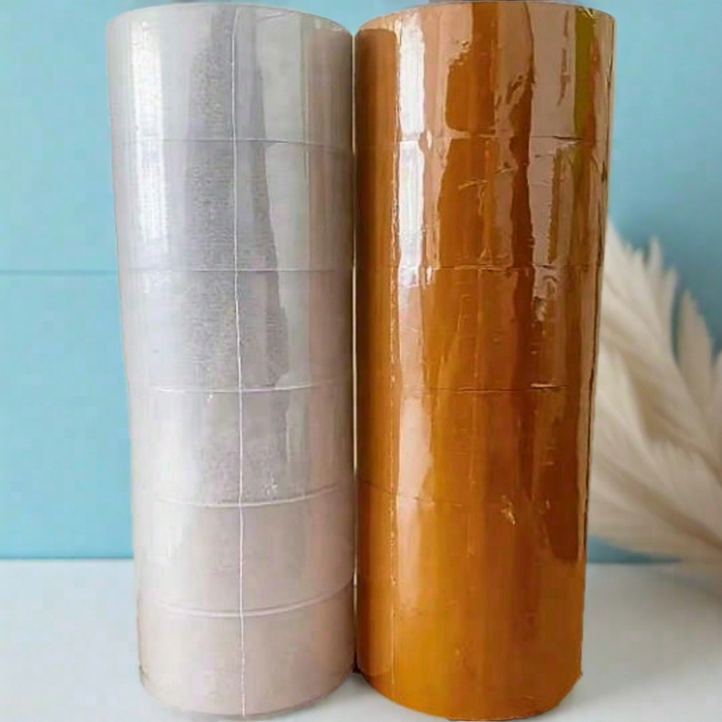 

Lakban 2" Inch Cokelat Bening 48mm x 100yard - 1Slop 6Pcs