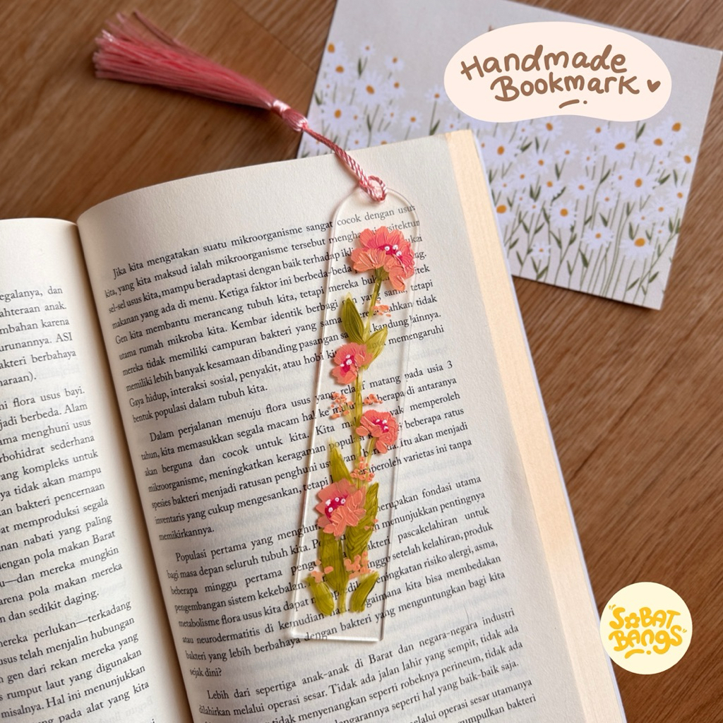 

PEACH Bookmark Acrylic Handmade by Mbak Bangsawan