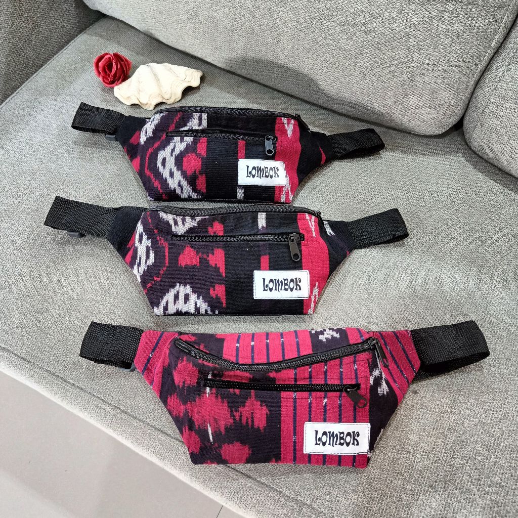 Tas Pinggang Selempang Tenun Lombok