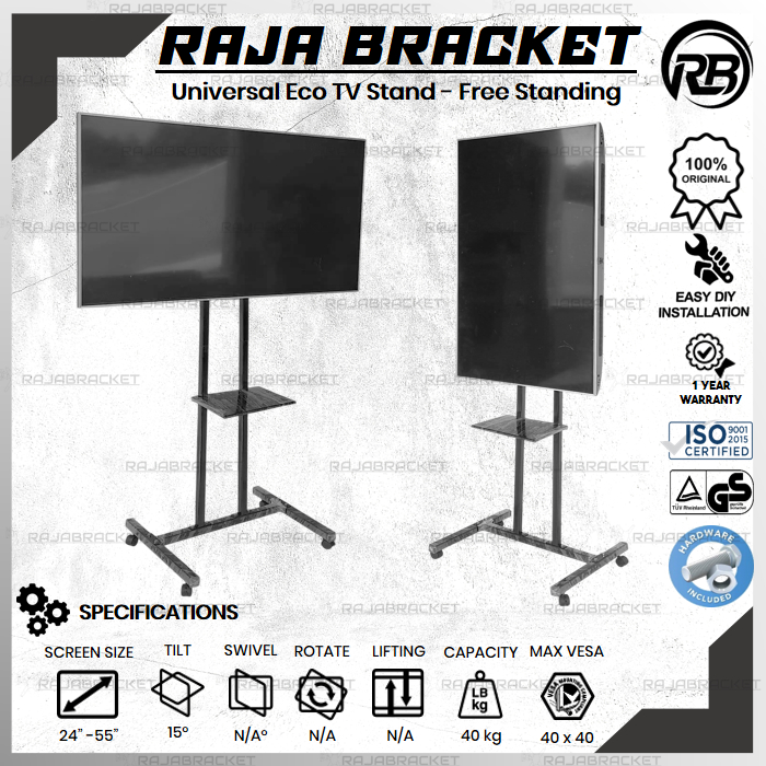 Bracket Braket Breket Briket TV Standing 24 27 29 32 37 40 43 49 50 55 inch Roda Dorong Semua Merk T
