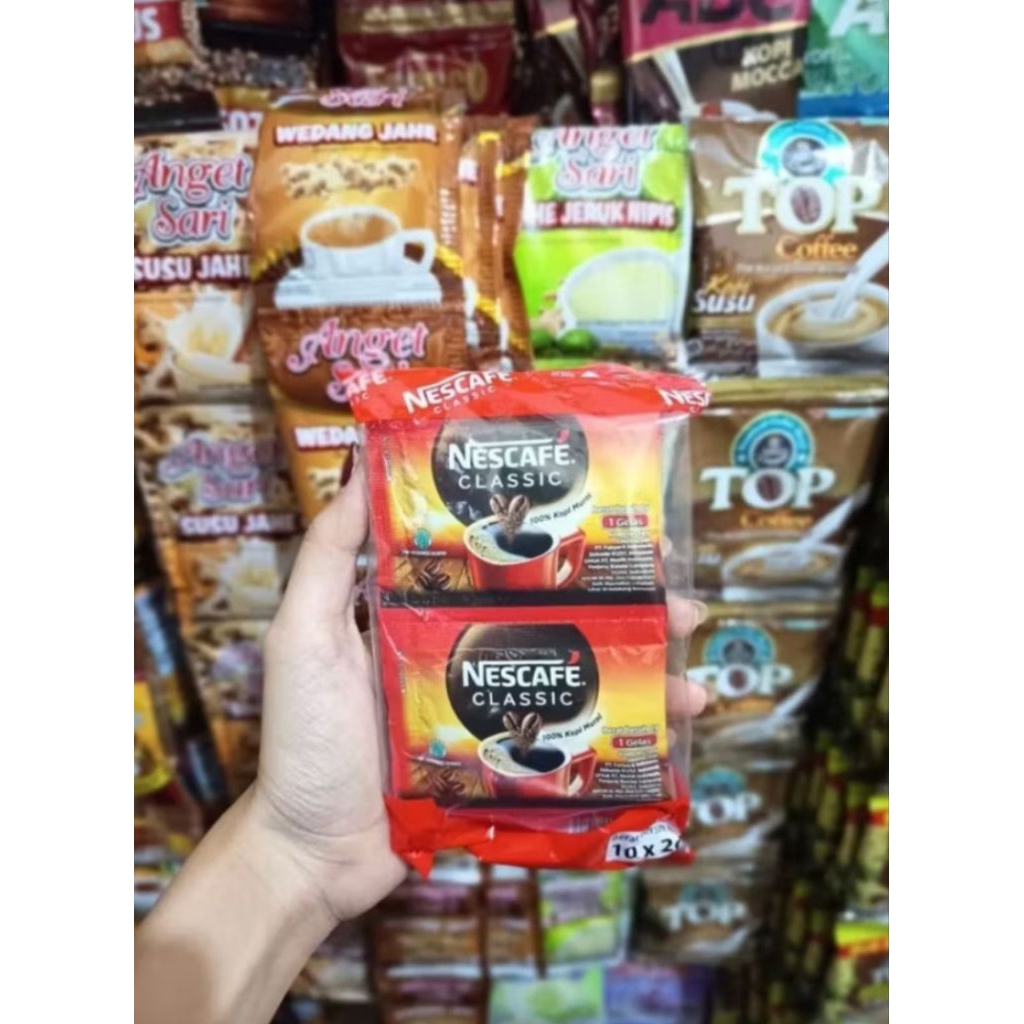 

Nescafe Classic Sachet Bubuk Instan Coffee 1 Renceng Isi (10 Sachet)