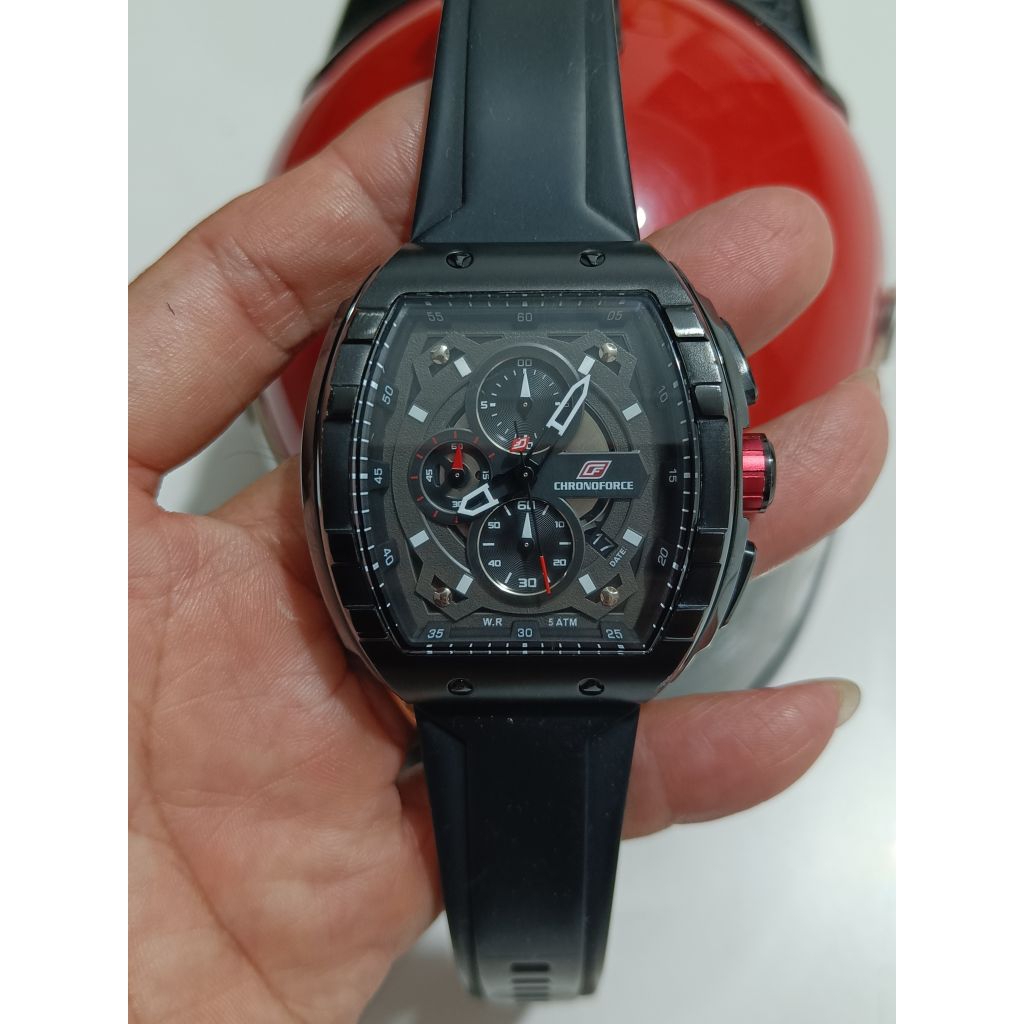 Jam pria chronoforce 5329G edisi helm original bekas sangat bagus cukup mulus siap pakai