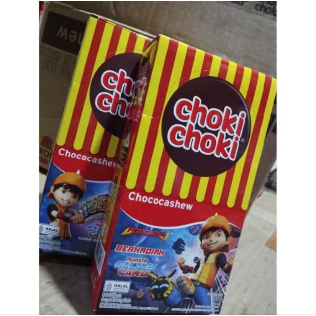 

Choki-Choki Cashew Stick Berhadiah Kartu BoBoiBoy Galaxy Card 1 Box Isi 20 pcs