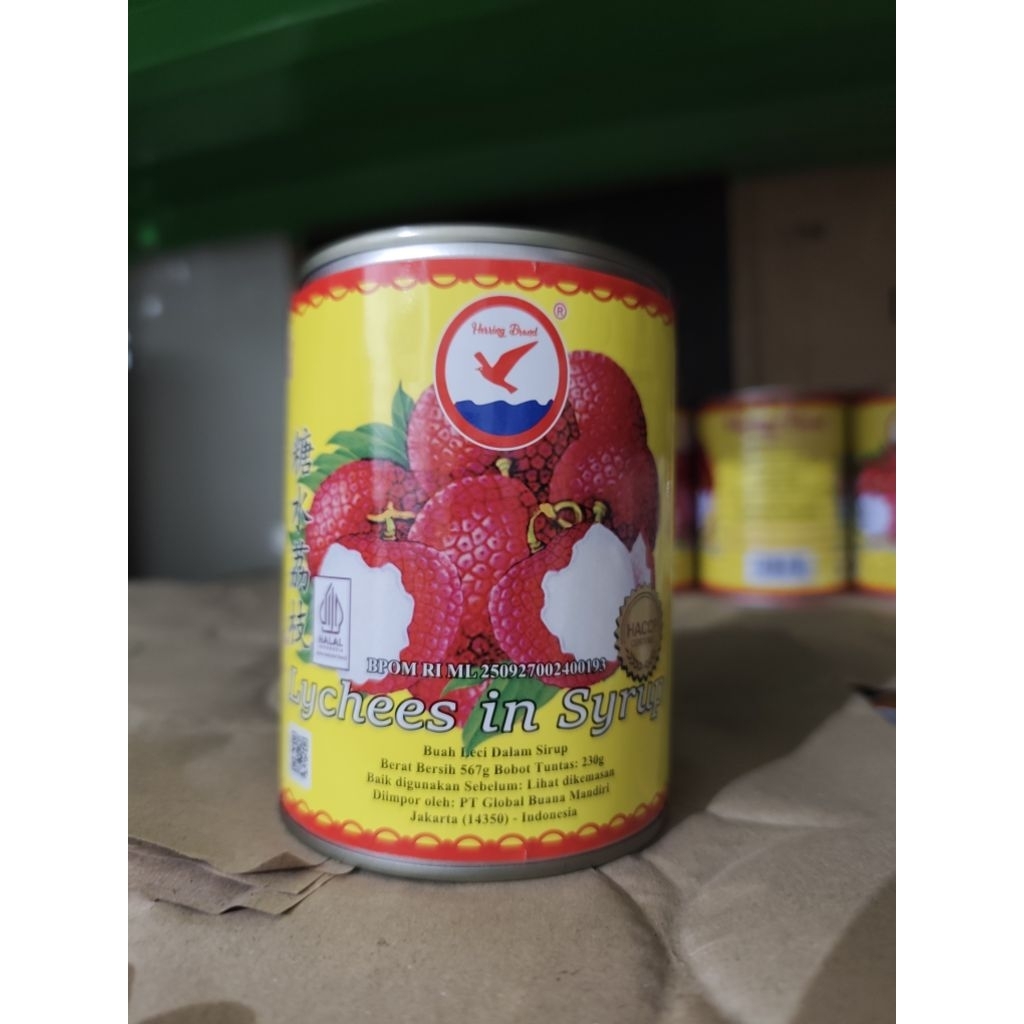 

Leci Lychee kaleng Herring Brand 567 gram