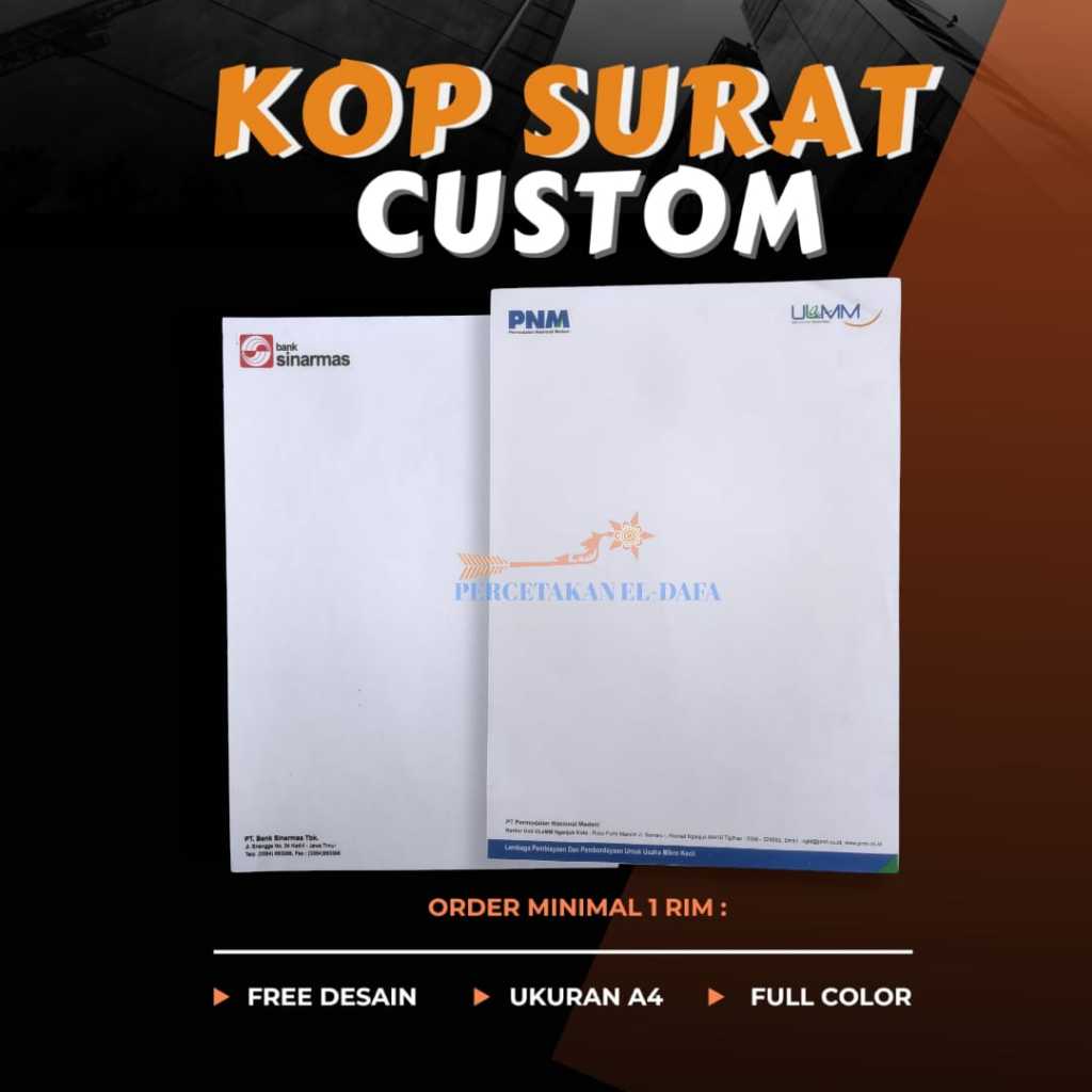 

CETAK KOP SURAT UK-A4