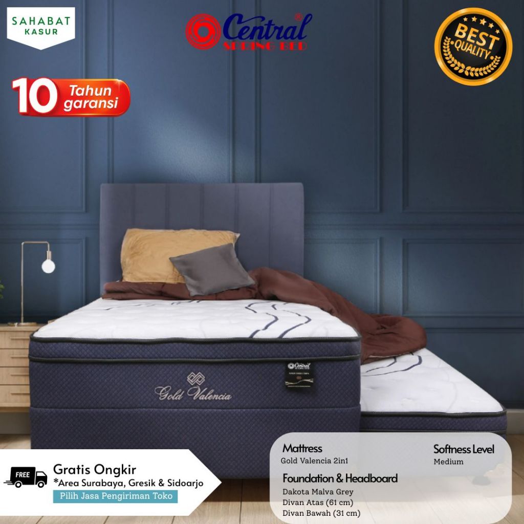 Central Gold Valencia Kasur Sorong Tingkat | Kasur Sorong 2 in 1| Sprigbed SORONG [HANYA AREA JATIM]