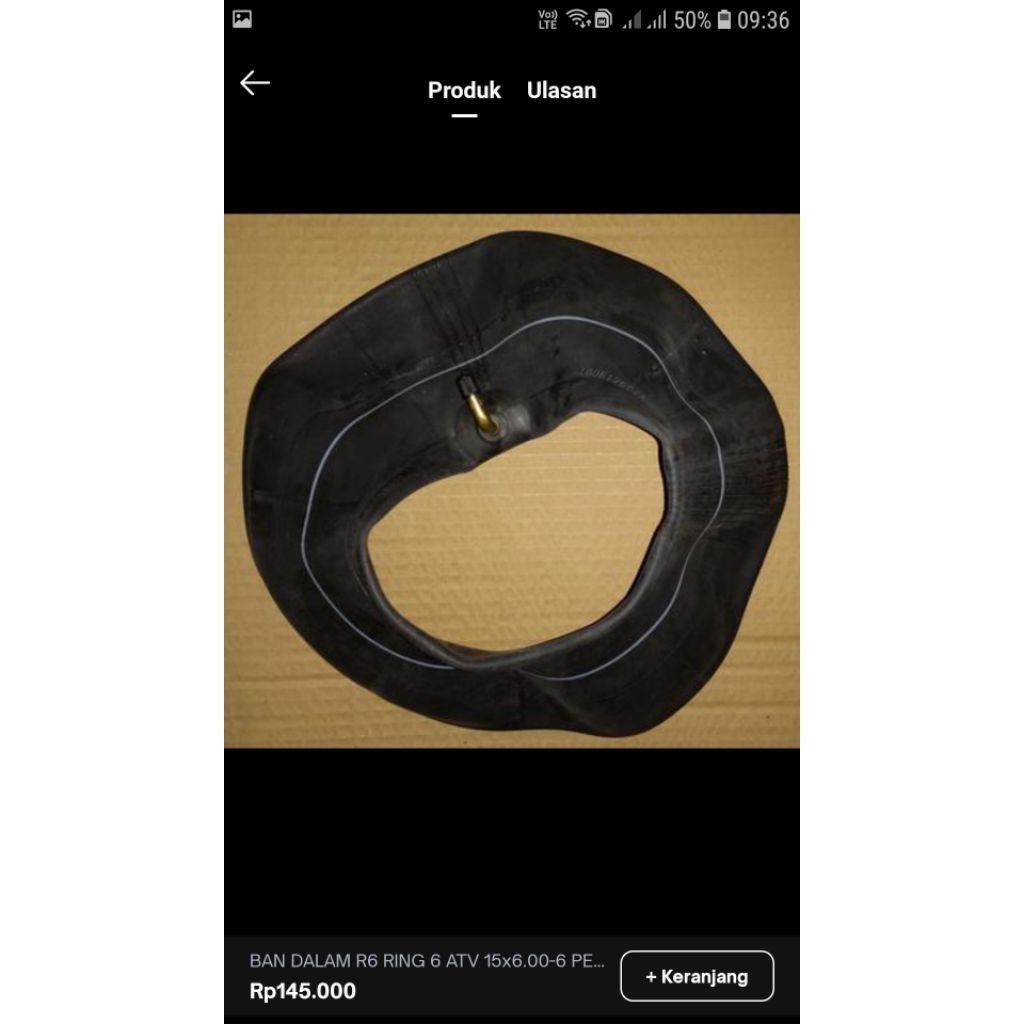 BAN DALAM R6 RING 6 ATV 15x6.00-6 15 x 6.00 - 6 3.50/4.10-6 MEREK DELI TIRE