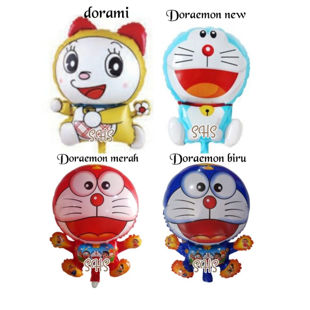 Luxiastore_ Balon Gas Foil Doraemon 1 Pak (50 Pieces)