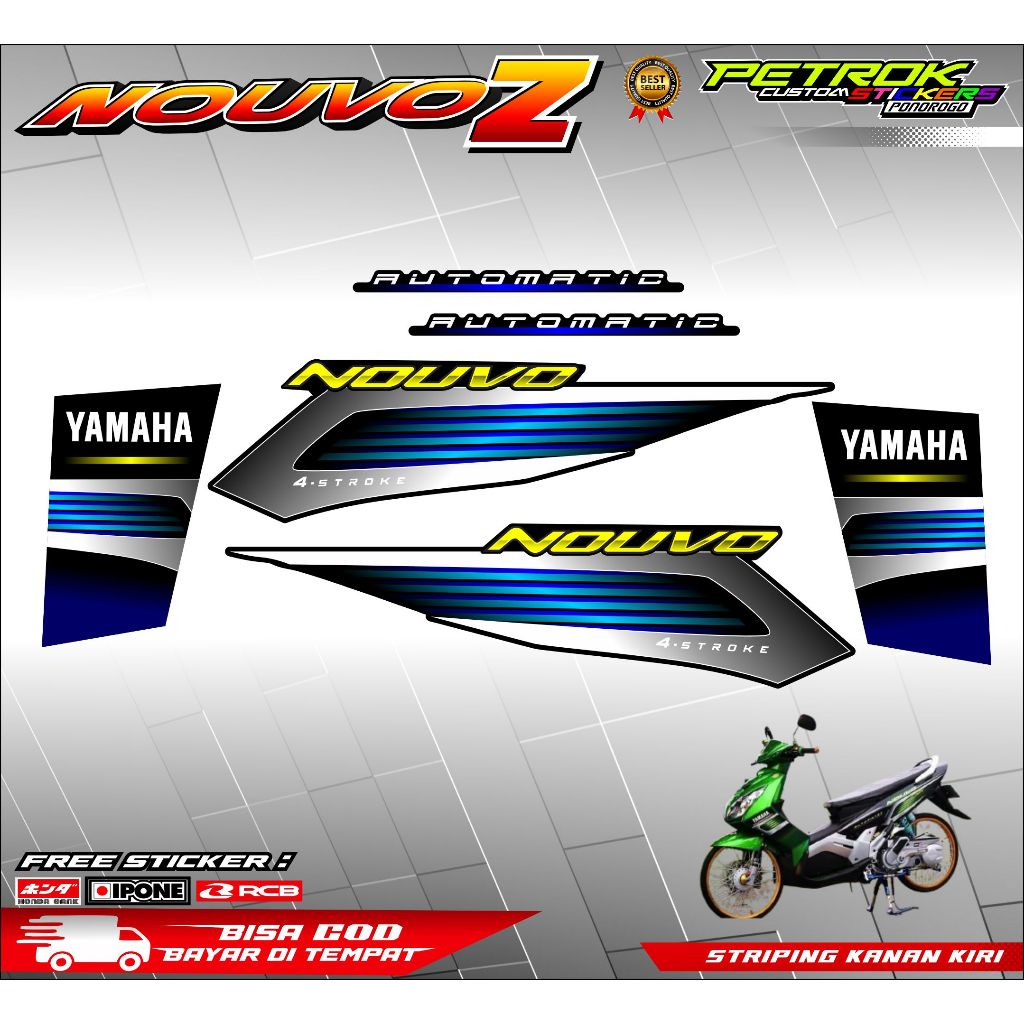 STRIPING VARIASI YAMAHA NOUVO Z/ STICKER LIST VARIASI MOTOR YAMAHA NOUVO Z