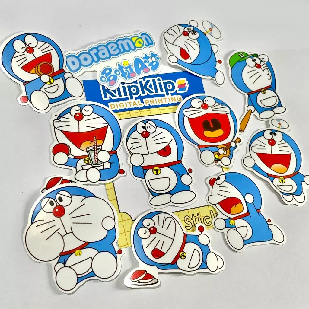 

Stiker Doraemon Lucu Cute Anime 11 Pcs | Sticker Kartun Glossy untuk Dekorasi Laptop, Binder, Kado - H3D