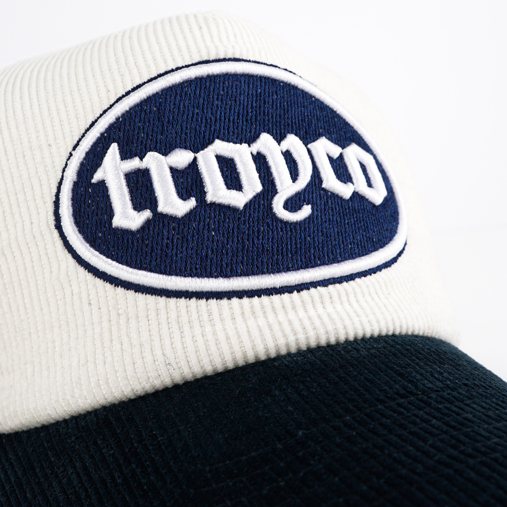 [FREE BOX] Troy Company Trucker Hat Lowercase - Topi Trucker Putih Navy TCN 3195