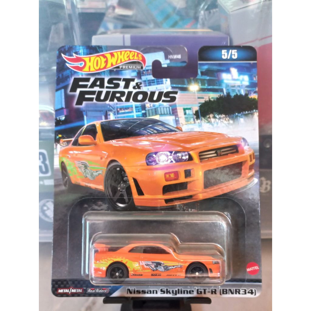 Hot Wheels Fast & Furious Premium - Nissan Skyline GT-R R34 Orange
