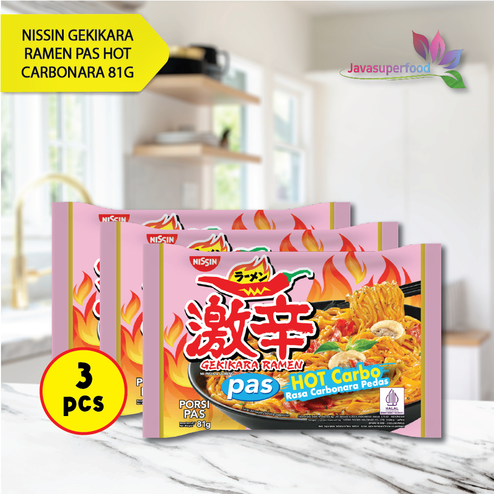 

Nissin Gekikara Ramen Hot Carbo Rasa Carbonara Pedas 81 gram 3 PCS