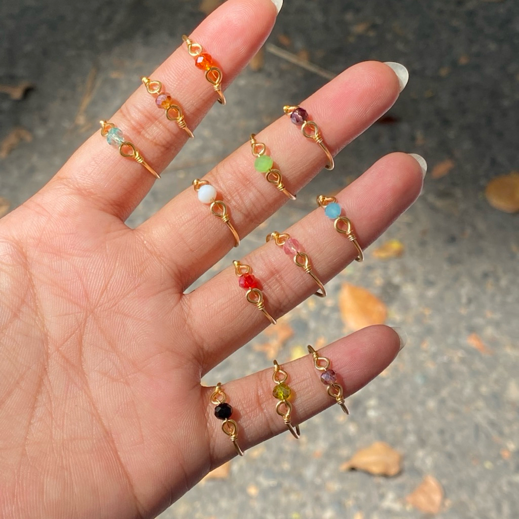 cincin unik kawat tembaga/cincin manik/rings/julazrings/cincin kawat /jewelry