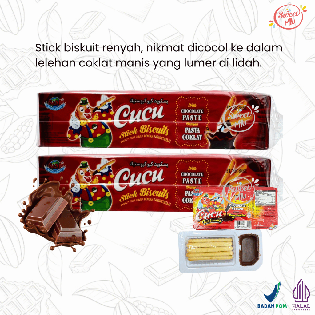 

Cucu Stick Biscuit Coklat Pasta