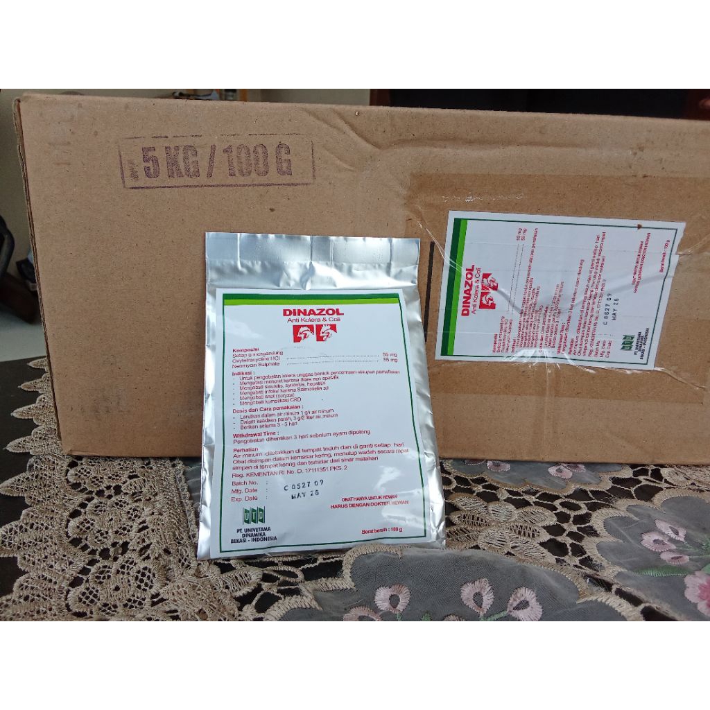Dinazol 100 gr Anti Kolera, Anti Coli, Mencret, Anti Sinusitis, Snot, Komplikasi untuk Ayam atau Ung