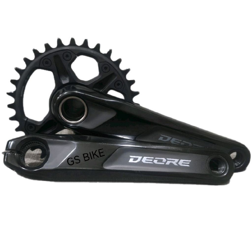 SHIMANO DEORE FC-M6100-1 1x12-Speed 32T 170mm Single Crankset Crank Arm & Chainring Sepeda MTB Tanpa