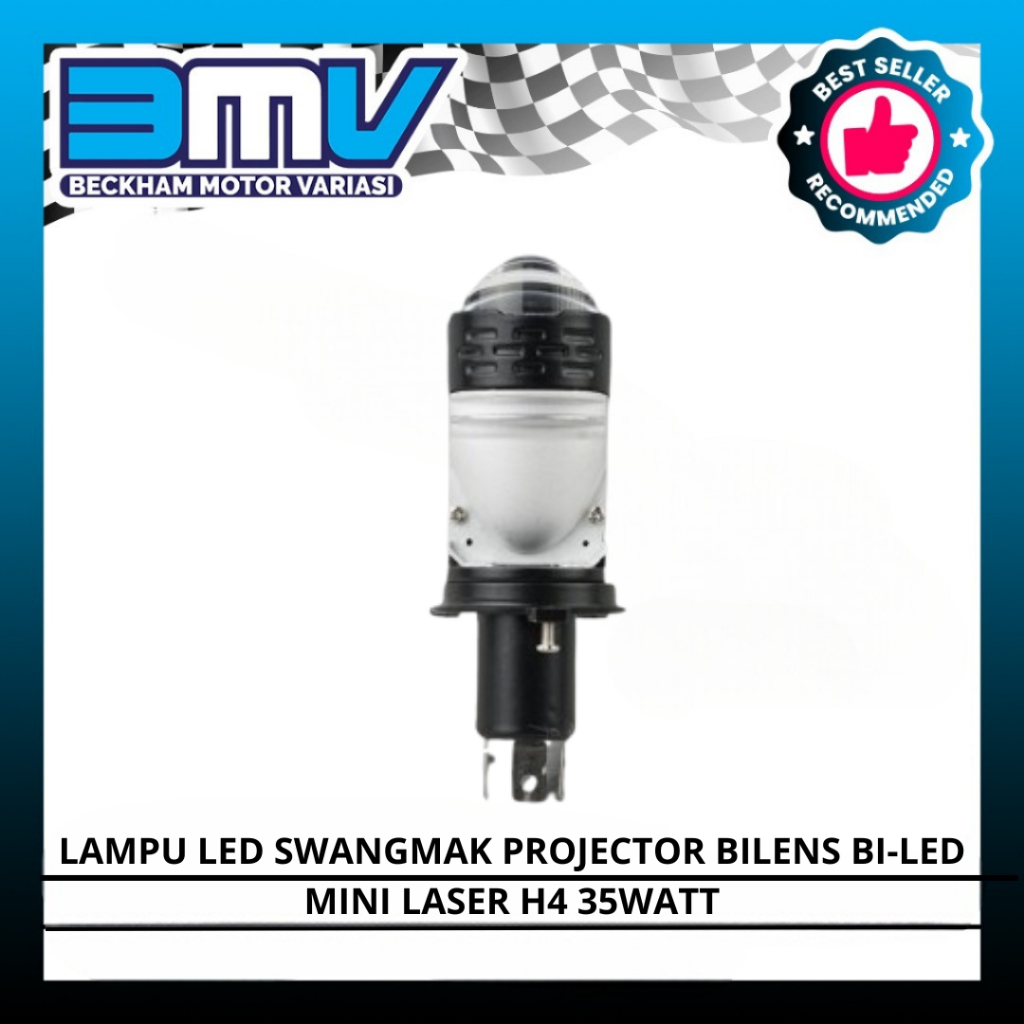 LAMPU LED SWANGMAK PROJECTOR BILENS BI-LED MINI LASER H4 35WATT