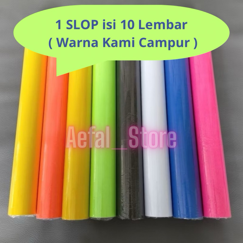 

1 Slop Kertas Asturo Warna Polos 40,5 x 59cm 10 Lembar