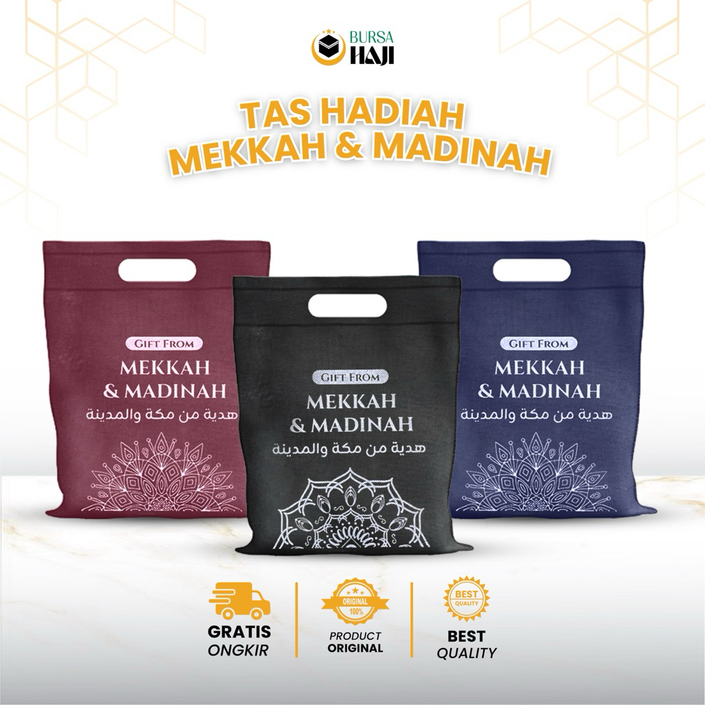 

Tas Spunbond Gift Premium Souvenir Kemasan Hampers Snack Unik Oleh Oleh Haji Dan Umroh