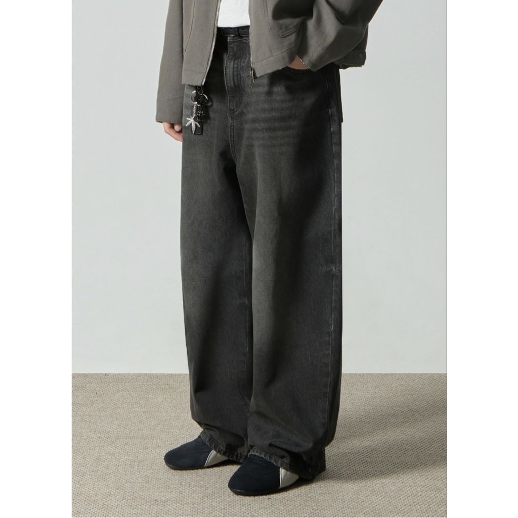 Dimitri Black Asi Four Seasons Washed Wide Fit | Musinsa Baggy Jeans y2k Washed