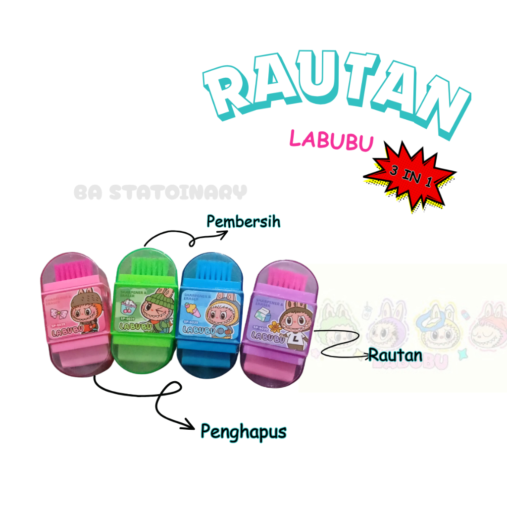 

RAUTAN 3 IN 1 (RAUTAN, PENGHAPUS, PEMBERSIH) LABUBU SP-6039