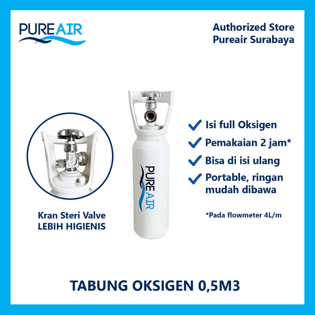 Pureair Tabung Isi Oksigen 0,5 M3