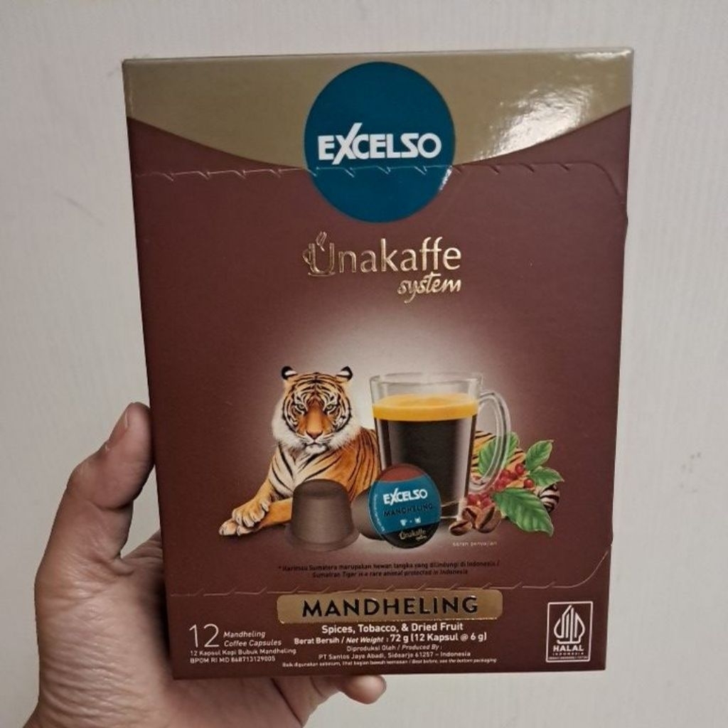 

Excelso Unakaffe Mandheling 72gr (12 Kapsul /6gr)