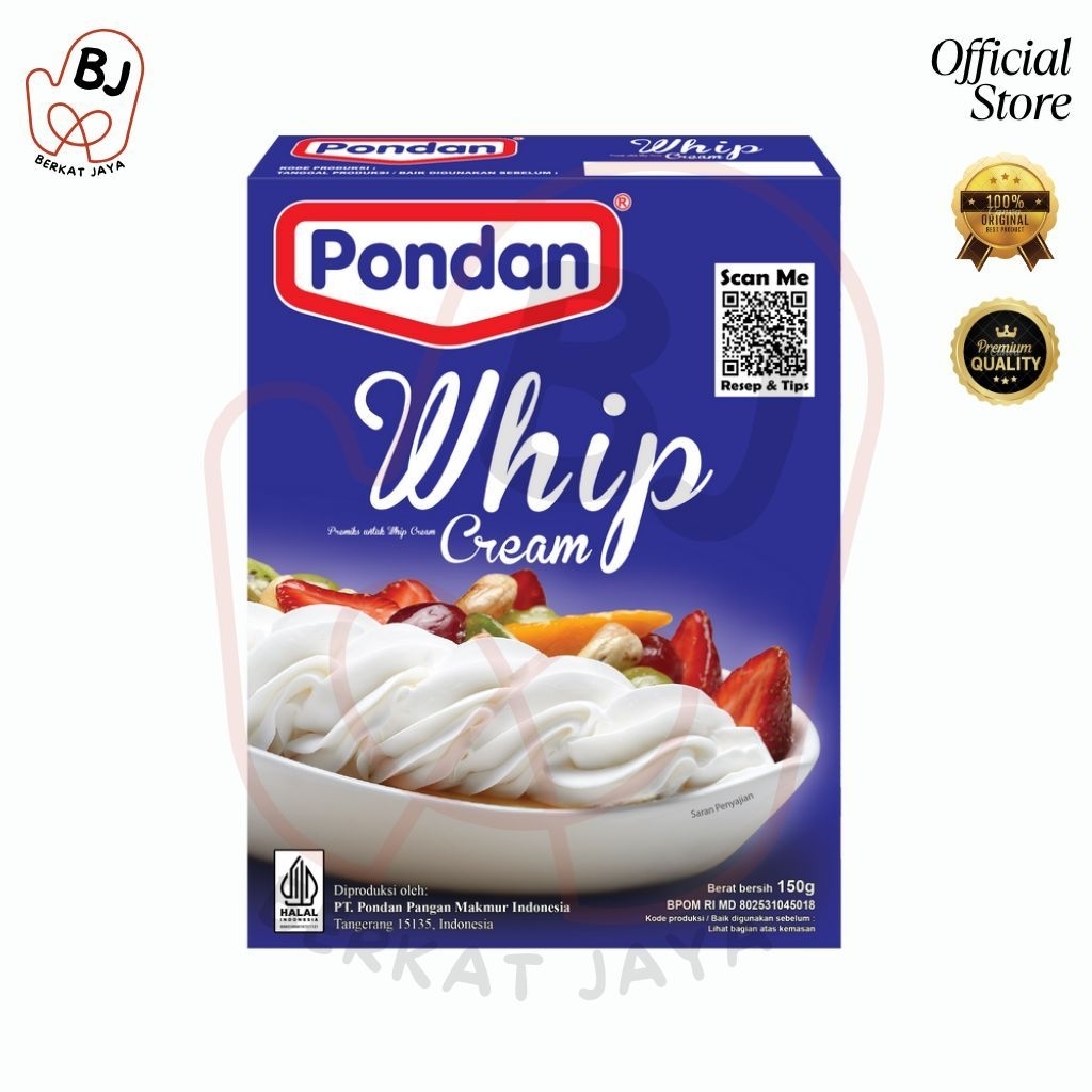 

Pondan Whip Cream 100g, 200g,150g