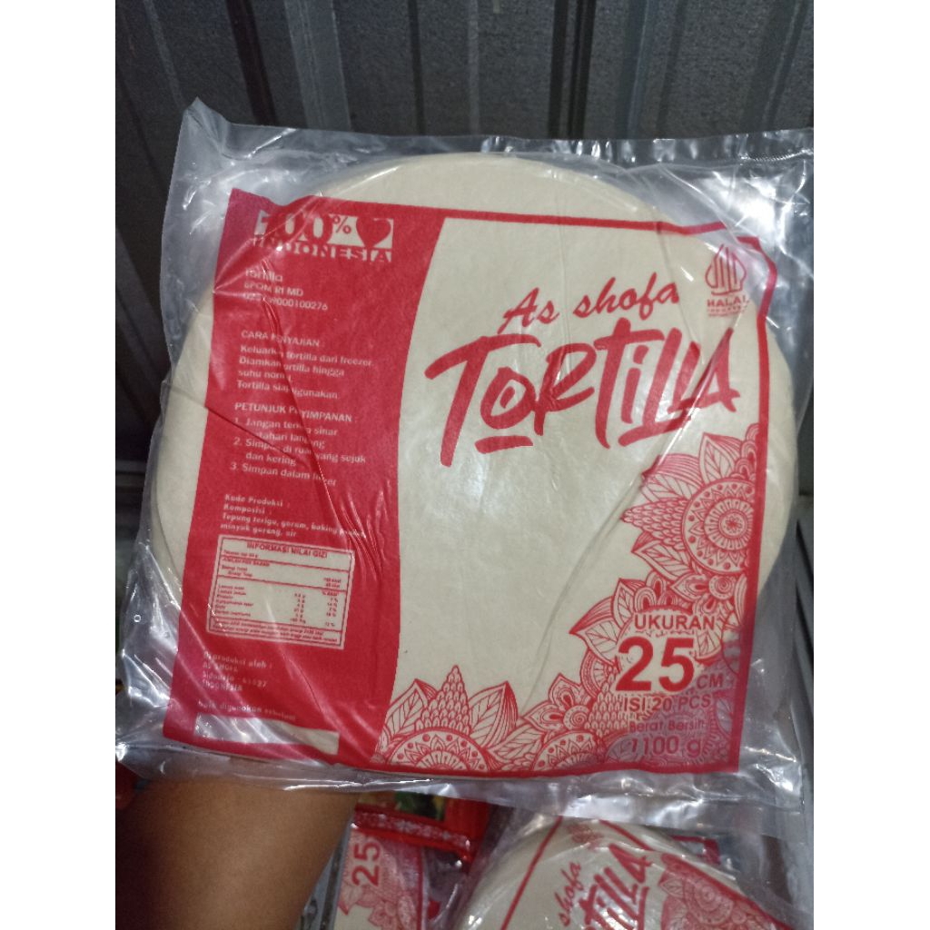 

KULIT TORTILLA WRAP ASHOFA 25cm/20lembar.