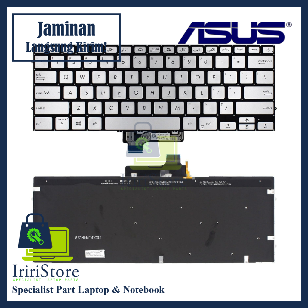 Keyboard Laptop Asus ZenBook 14 X431 V431 UX431DA UM431 UX431U Silver