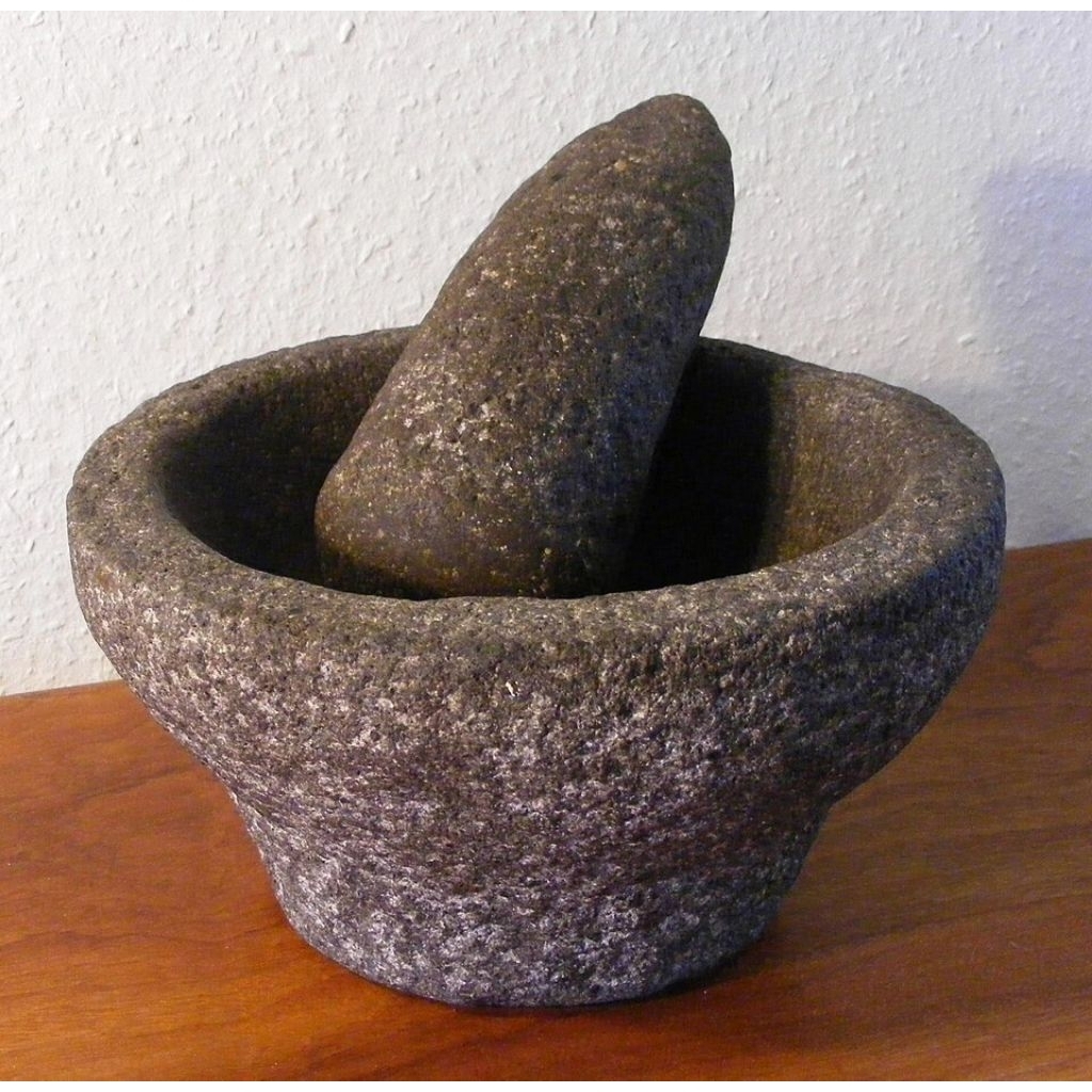 Cobek Batu plus ulekan bulat