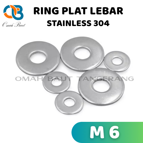 Ring Plat Lebar M6 Stainless Steel 304 / Wide Washer Plate M6 SS304