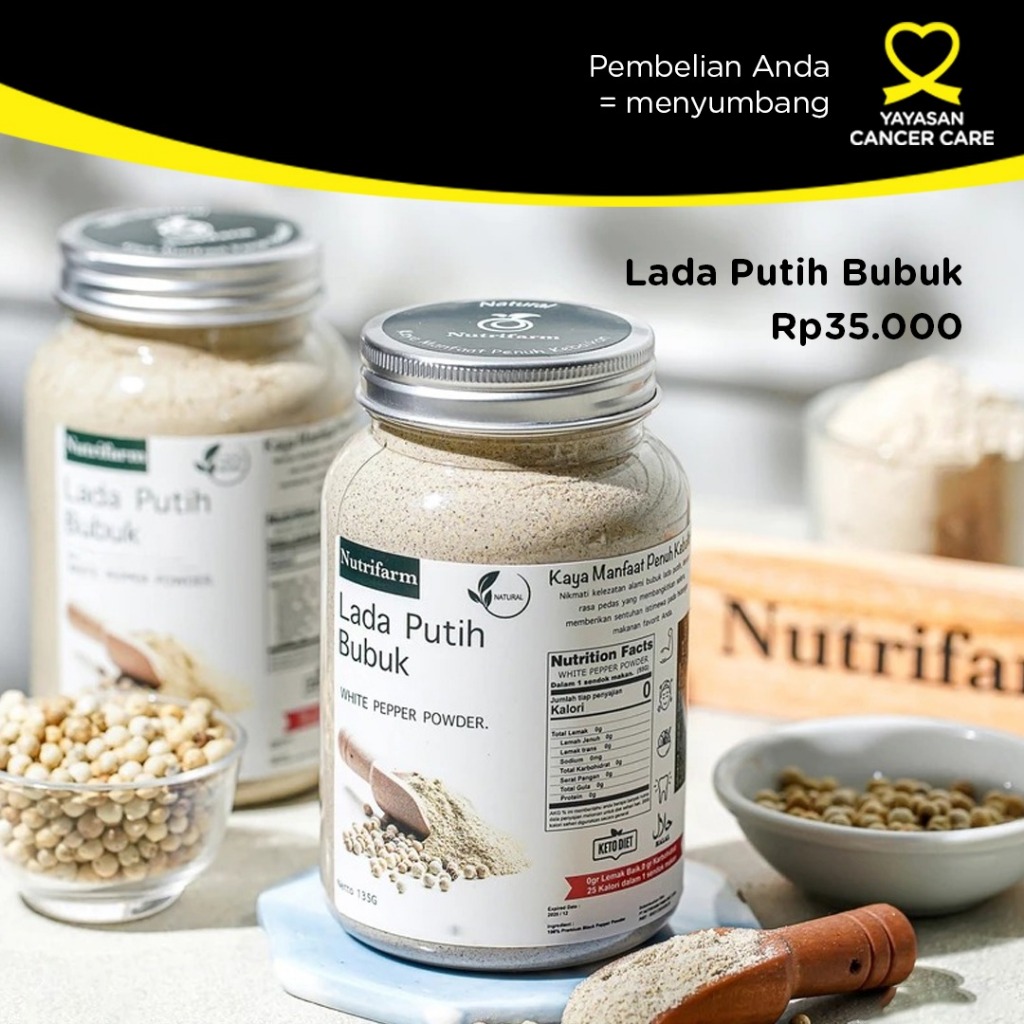 

Nutrifarm Lada Putih Bubuk Alami Lada Hitam Bubuk Alami