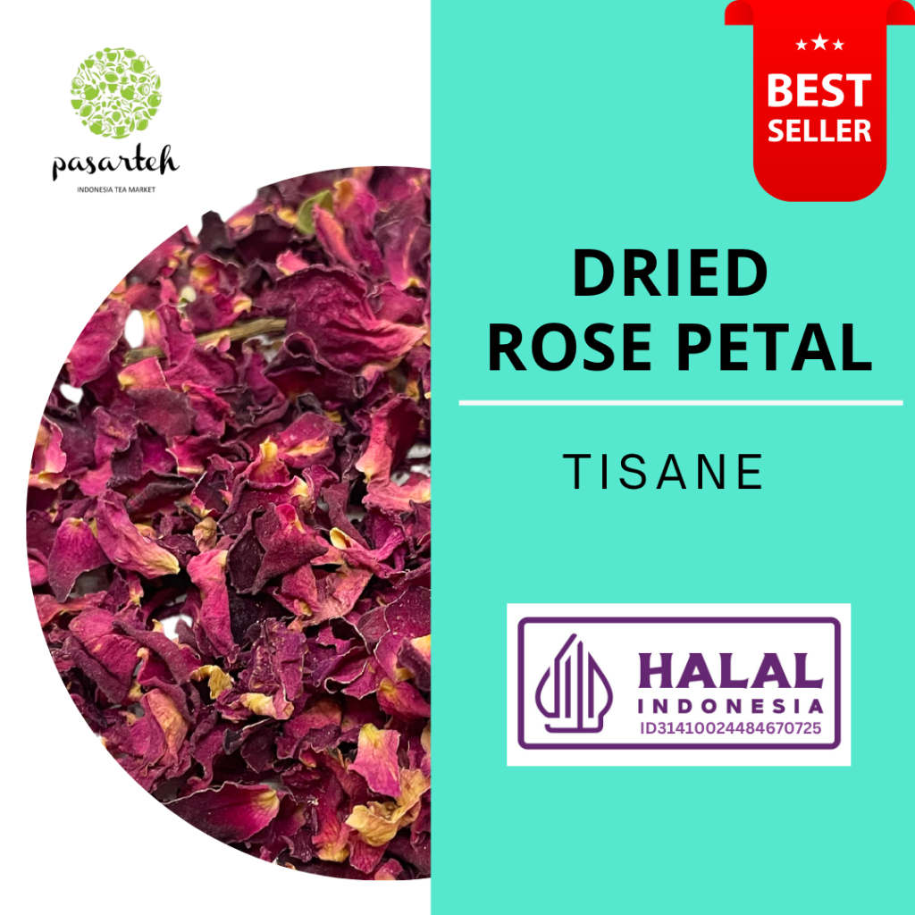 

[ pasarteh ] Dried Rose Petal | Mawar Merah Kering | Bunga Mawar | Teh Bunga | Teh non Kafein